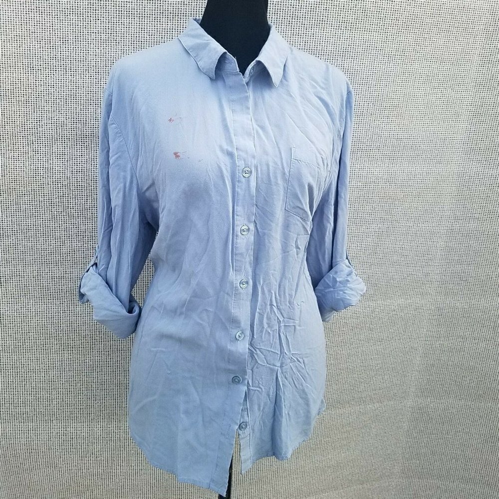 Women's Confess Rolled Sleeve Blouse.  Size XL***FLAWED *** See Photographs.